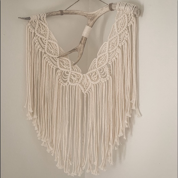 Uniquely Quinn Other - Repurposed Deer Shed Macrame Art Wall Hanging